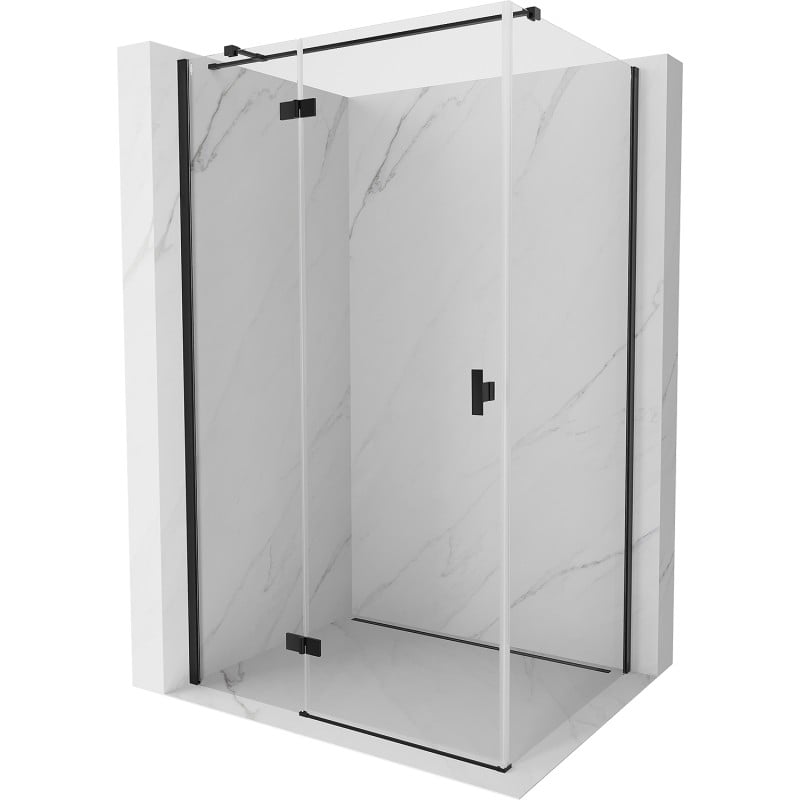 Mexen Mist-H T kabina prysznicowa uchylna lewa 70 x 120 cm, transparent, czarna - 8A5T-070-120-70-00-L