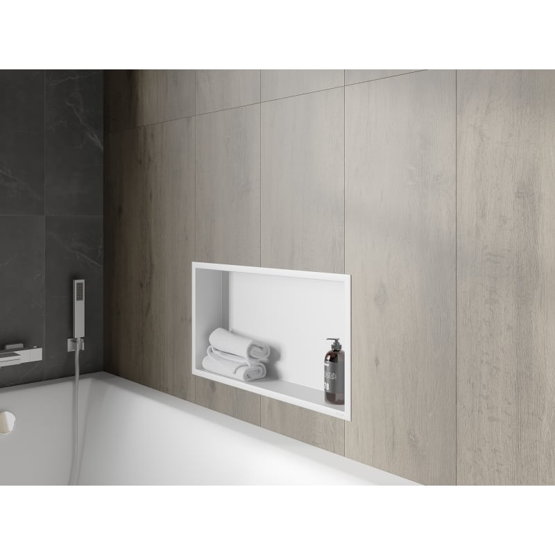 Mexen X-Wall-R półka wnękowa z kołnierzem 60 x 30 cm, biała - 1920603010