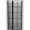 Mexen Mist drzwi prysznicowe uchylne lewe 80 cm, czarna kratka, czarne - 8A4-080-000-70-77-L