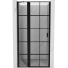 Mexen Mist drzwi prysznicowe uchylne lewe 105 cm, czarna kratka, czarne - 8A4-105-000-70-77-L