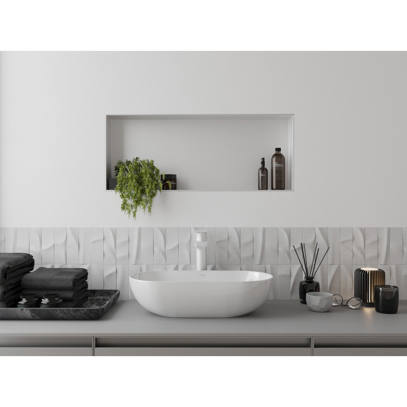 Mexen X-Wall-R półka wnękowa z kołnierzem 60 x 30 cm, biała - 1920603010