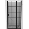 Mexen Mist drzwi prysznicowe uchylne prawe 85 cm, czarna kratka, czarne - 8A4-085-000-70-77-P