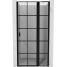 Mexen Mist L drzwi prysznicowe uchylne prawe 110 cm, czarna kratka, czarne - 8A4L-110-000-70-77-P