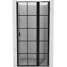 Mexen Mist L drzwi prysznicowe uchylne prawe 120 cm, czarna kratka, czarne - 8A4L-120-000-70-77-P