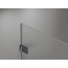 Mexen Lunar-B kabina prysznicowa uchylna lewa 90 x 80 cm, transparent, gun gray szczotkowany - 832-090-080-66-00-L