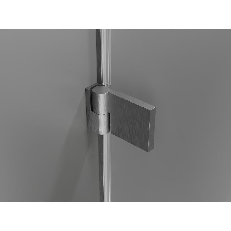 Mexen Lunar-B kabina prysznicowa uchylna lewa 90 x 80 cm, transparent, gun gray szczotkowany - 832-090-080-66-00-L