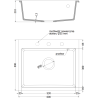 Mexen Elix zlewozmywak granitowy 1-komorowy 600 x 500 mm, biały, syfon chrom - 6525601005-20