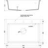 Mexen Elix zlewozmywak granitowy 1-komorowy 700 x 500 mm, beżowy, syfon chrom - 6526701005-69