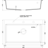 Mexen Elix zlewozmywak granitowy 1-komorowy 800 x 500 mm, beżowy, syfon złoty - 6527801005-69-G