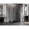 Mexen Lunar-B kabina prysznicowa uchylna prawa 95 x 70 cm, transparent, gun gray szczotkowany - 832-095-070-66-00-P