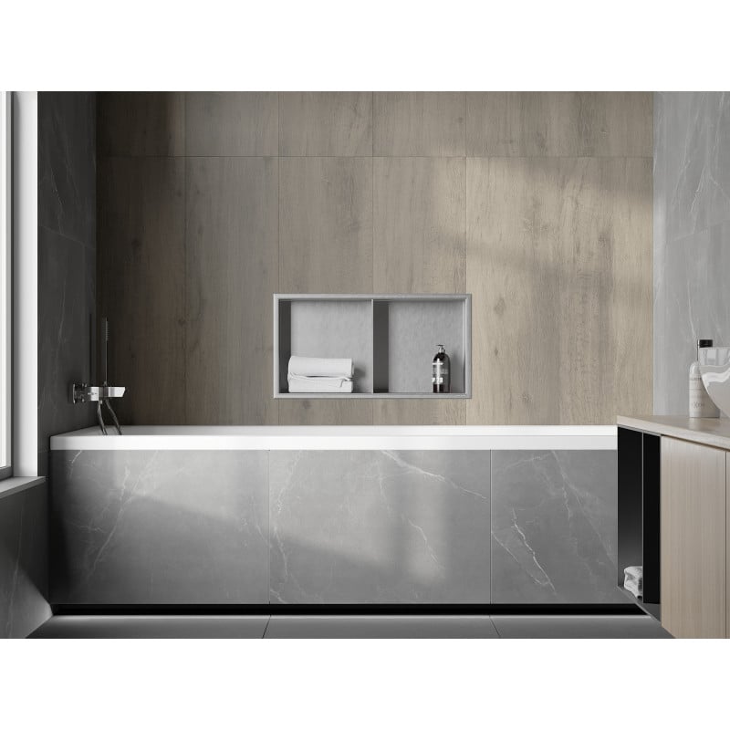 Mexen X-Wall-R półka wnękowa z kołnierzem i półką 60 x 30 cm, inox - 1910603010S