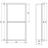 Mexen X-Wall-R półka wnękowa z kołnierzem i półką 60 x 30 cm, biała - 1920603010S