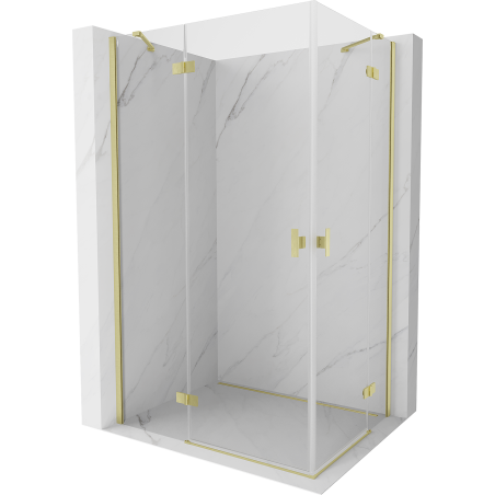 Mexen Mist-H Duo kabina prysznicowa uchylna lewa 105 x 95 cm, transparent, złota szczotkowana - 8A5-105L-095P-55-00