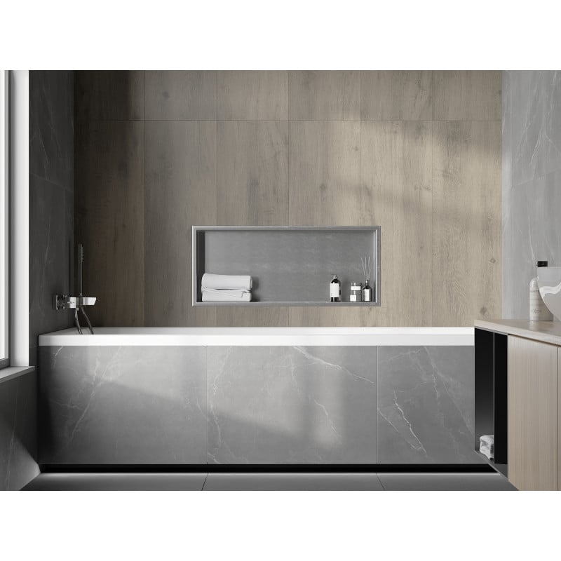 Mexen X-Wall-R półka wnękowa z kołnierzem 75 x 30 cm, inox - 1910753010