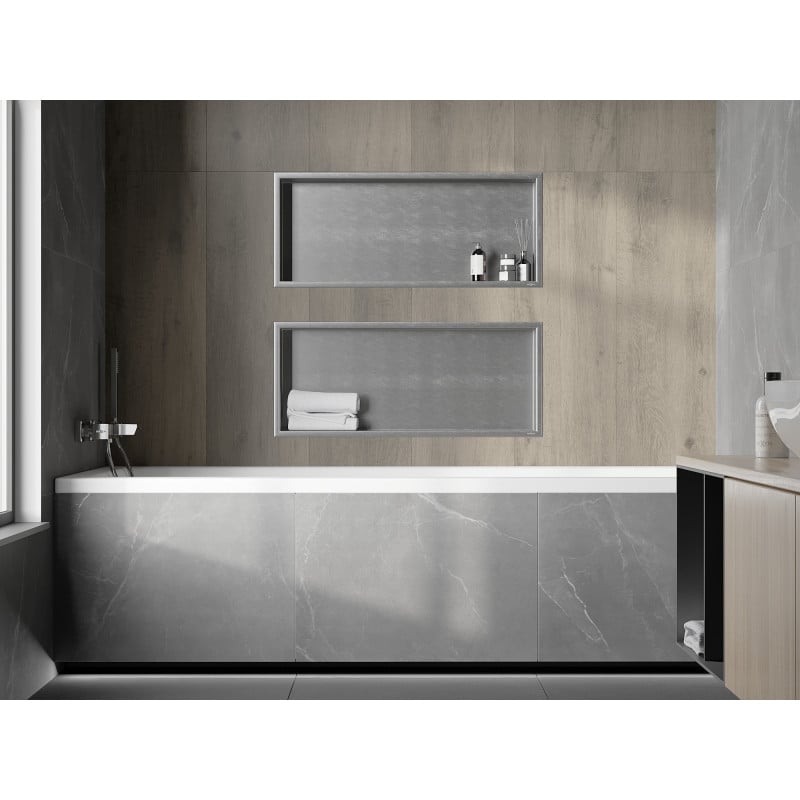 Mexen X-Wall-R półka wnękowa z kołnierzem 75 x 30 cm, inox - 1910753010