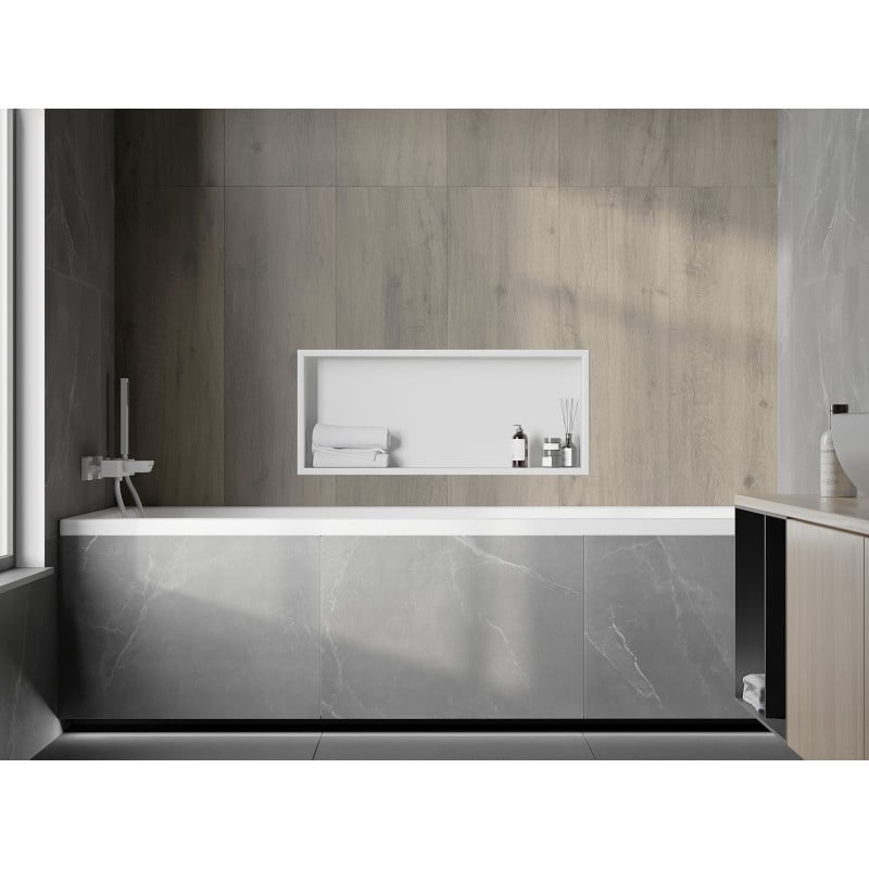 Mexen X-Wall-R półka wnękowa z kołnierzem 75 x 30 cm, biała - 1920753010