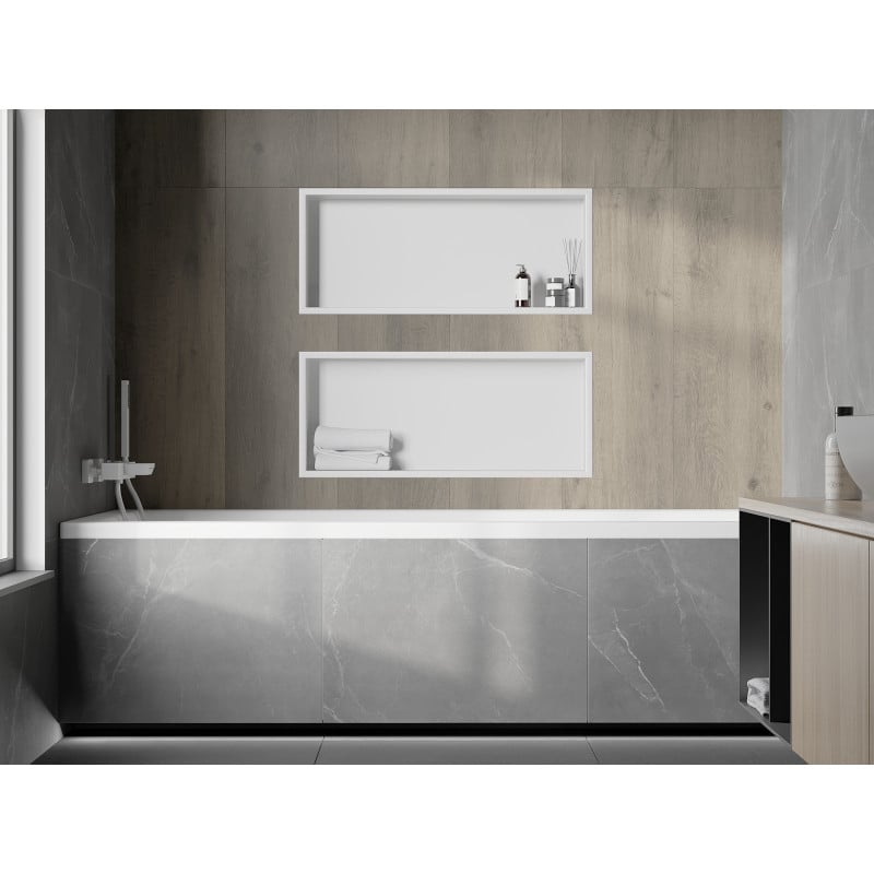 Mexen X-Wall-R półka wnękowa z kołnierzem 75 x 30 cm, biała - 1920753010