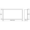 Mexen X-Wall-R półka wnękowa z kołnierzem 90 x 30 cm, inox - 1910903010