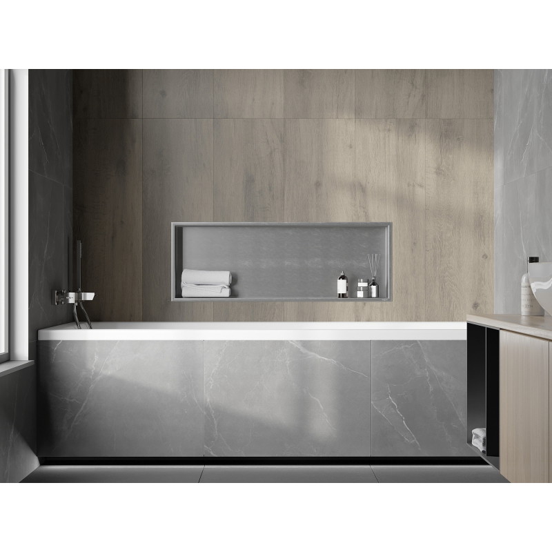 Mexen X-Wall-R półka wnękowa z kołnierzem 90 x 30 cm, inox - 1910903010