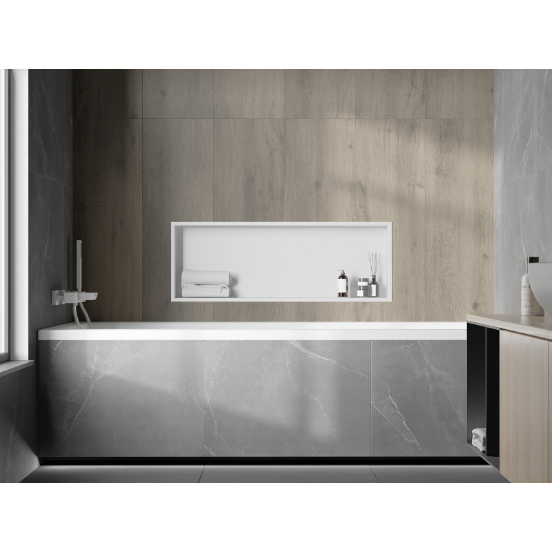Mexen X-Wall-R półka wnękowa z kołnierzem 90 x 30 cm, biała - 1920903010