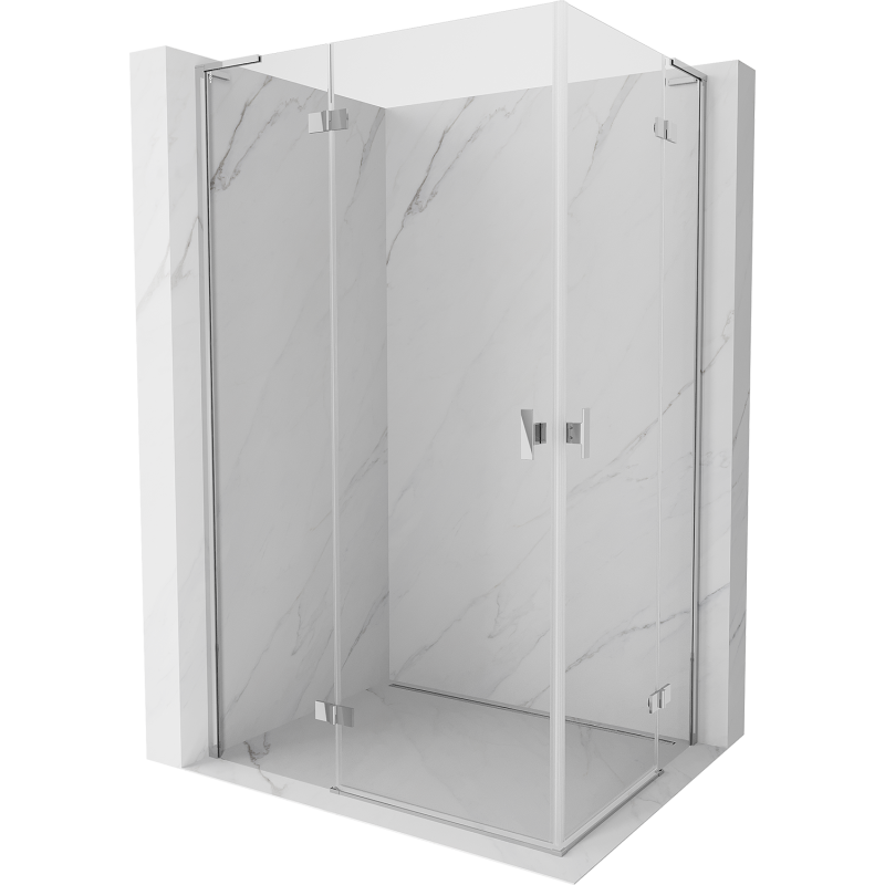 Mexen Mist-H L Duo kabina prysznicowa uchylna lewa 110 x 100 cm, transparent, chrom - 8A5L-110L-100P-01-00