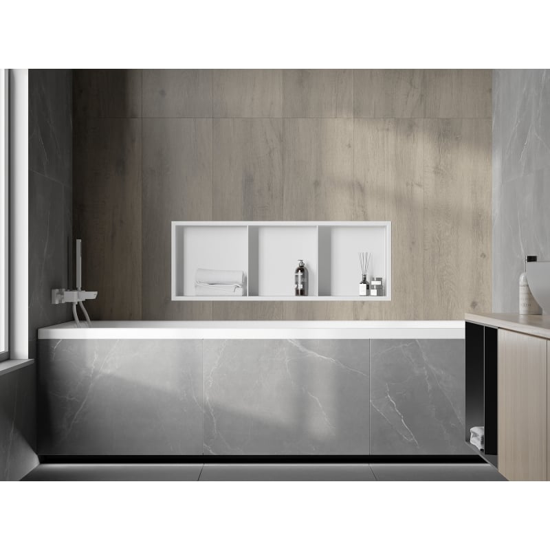 Mexen X-Wall-R półka wnękowa z kołnierzem i półką 90 x 30 cm, biała - 1920903010S