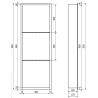 Mexen X-Wall-R półka wnękowa z kołnierzem i półką 90 x 30 cm, złota szczotkowana - 1950903010S