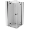 Mexen Mist-H Duo kabina prysznicowa uchylna 75 x 75 cm, transparent, czarna - 8A5-075L-075P-70-00