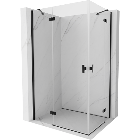 Mexen Mist-H Duo kabina prysznicowa uchylna lewa 100 x 80 cm, transparent, czarna - 8A5-100L-080P-70-00