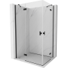 Mexen Mist-H Duo kabina prysznicowa uchylna lewa 105 x 80 cm, transparent, czarna - 8A5-105L-080P-70-00