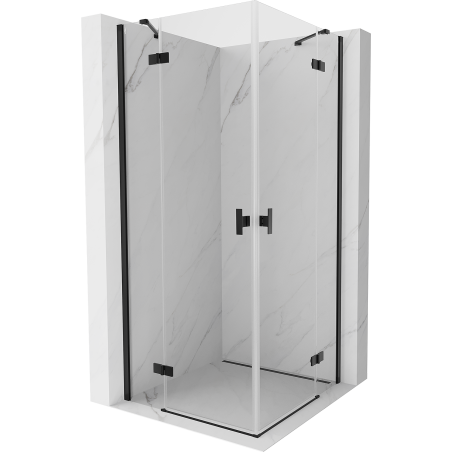 Mexen Mist-H Duo kabina prysznicowa uchylna 95 x 95 cm, transparent, czarna - 8A5-095L-095P-70-00