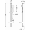 Mexen DB45 zestaw prysznicowy suwany, czarny - 785454584-70