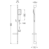 Mexen DS54 zestaw prysznicowy suwany, czarny/chrom - 785544583-17