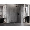 Mexen Lunar-B kabina prysznicowa uchylna prawa 80 x 80 cm, transparent, gun gray szczotkowany - 832-080-080-66-00-P
