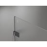 Mexen Lunar-B kabina prysznicowa uchylna prawa 80 x 80 cm, transparent, gun gray szczotkowany - 832-080-080-66-00-P