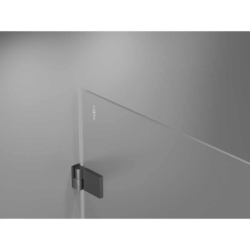 Mexen Lunar-B kabina prysznicowa uchylna prawa 100 x 90 cm, transparent, gun gray szczotkowany - 832-100-090-66-00-P