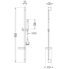 Mexen DS70 zestaw prysznicowy suwany, czarny - 785704583-70