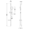 Mexen DS67 zestaw prysznicowy suwany, czarny - 785674583-70
