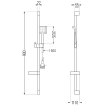 Mexen DS45 zestaw prysznicowy suwany, chrom - 785454583-00