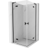 Mexen Mist-H L Duo kabina prysznicowa uchylna 75 x 75 cm, transparent, czarna - 8A5L-075L-075P-70-00