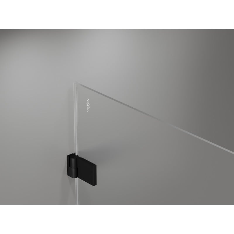 Mexen Lunar-B kabina prysznicowa uchylna lewa 80 x 80 cm, transparent, czarna - 832-080-080-70-00-L