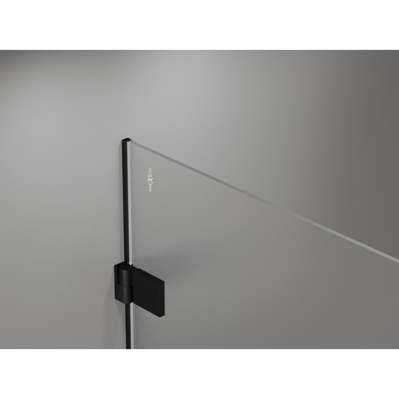 Mexen Lunar-B kabina prysznicowa uchylna lewa 80 x 80 cm, transparent, czarna - 832-080-080-70-00-L