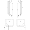 Mexen Mist-H drzwi prysznicowe uchylne lewe 90 cm, transparent, chrom - 8A5-090-000-01-00-L