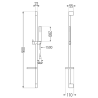 Mexen DS00 zestaw prysznicowy suwany, czarny - 785004583-70