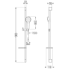 Mexen DS05 zestaw prysznicowy suwany, czarny - 785054583-70