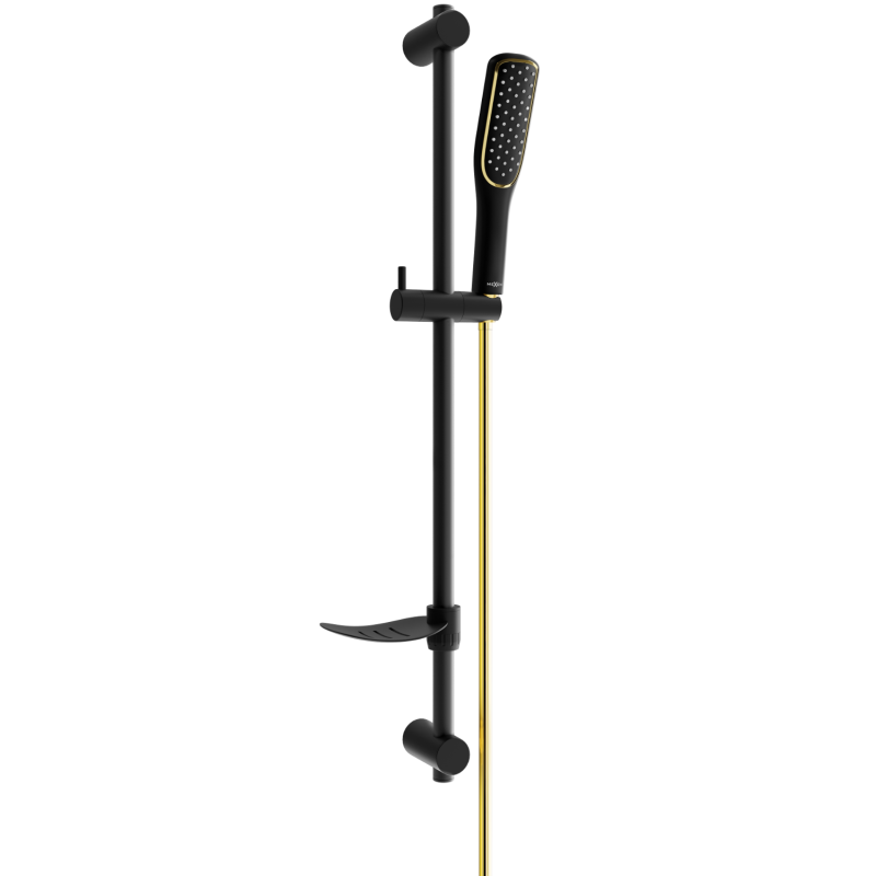 Mexen DF49 zestaw prysznicowy suwany, czarny/złoty - 785494582-57