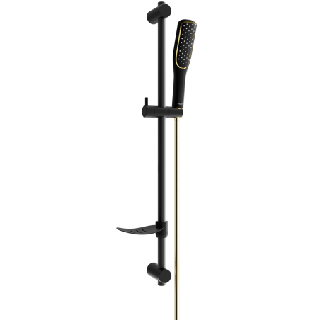 Mexen DF49 zestaw prysznicowy suwany, czarny/złoty - 785494582-57