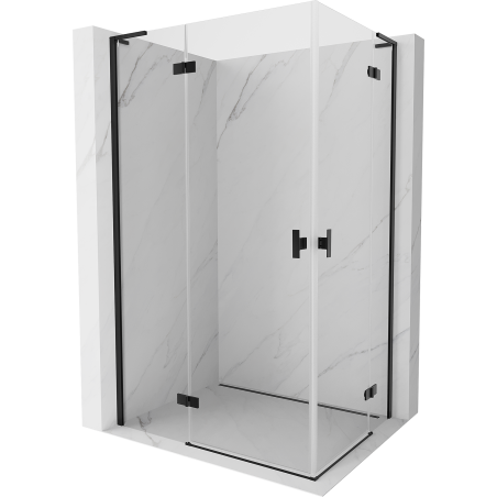 Mexen Mist-H L Duo kabina prysznicowa uchylna lewa 120 x 80 cm, transparent, czarna - 8A5L-120L-080P-70-00