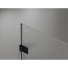Mexen Lunar-B kabina prysznicowa uchylna lewa 100 x 100 cm, transparent, czarna - 832-100-100-70-00-L