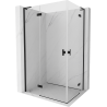 Mexen Mist-H L Duo kabina prysznicowa uchylna lewa 95 x 85 cm, transparent, czarna - 8A5L-095L-085P-70-00
